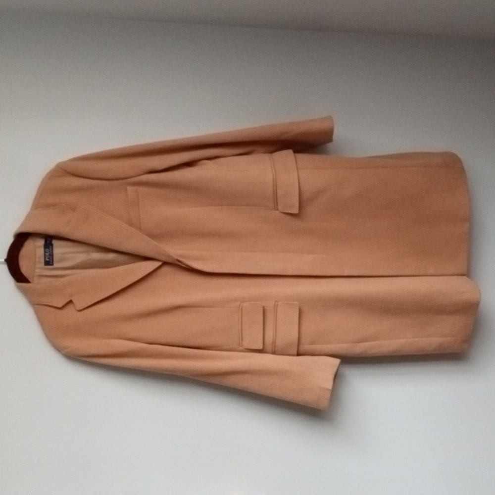 Polo Ralph Lauren Wool Cashmere Camel Coat Size 14 - Picture 3 of 16